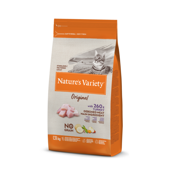 Nature's Variety Original Sterilized Cat (kalakutiena) 1,25 kg - Image 1