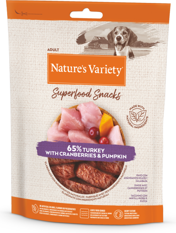Nature's Variety Super Food Snacks (kalakutiena) 85 g - Image 1