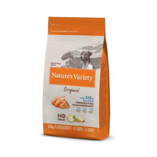 Nature's Variety Original Mini Adult (lašiša) 1,5 kg - Image 1