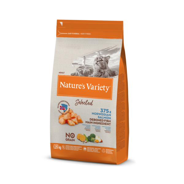 Nature's Variety Selected Adult Cat (norvegiška lašiša) 1,25 kg - Image 1