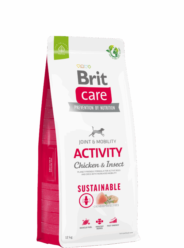 Brit Care Sustainable Activity Chicken & Insect sausas maistas šunims su vištiena vabzdžiais 12 kg - Image 1