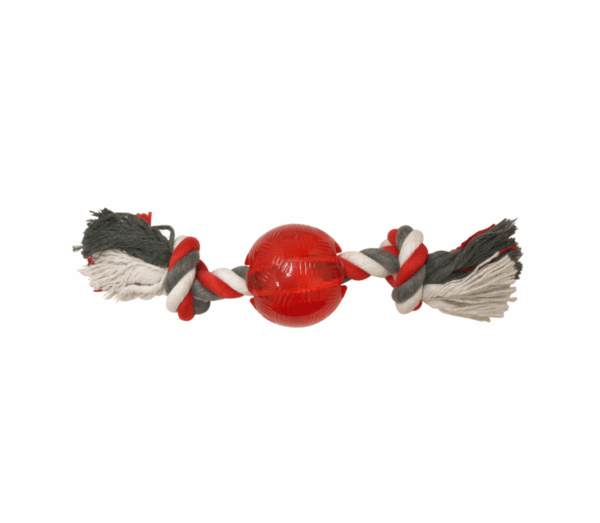Žaislas Play Strong kamuoliukas guminis su virve 5cm - Image 1