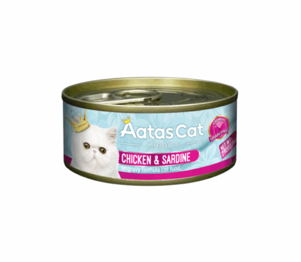 Aatas Cat Creamy konservas katėms Chicken & Sardine 80 g - Image 1