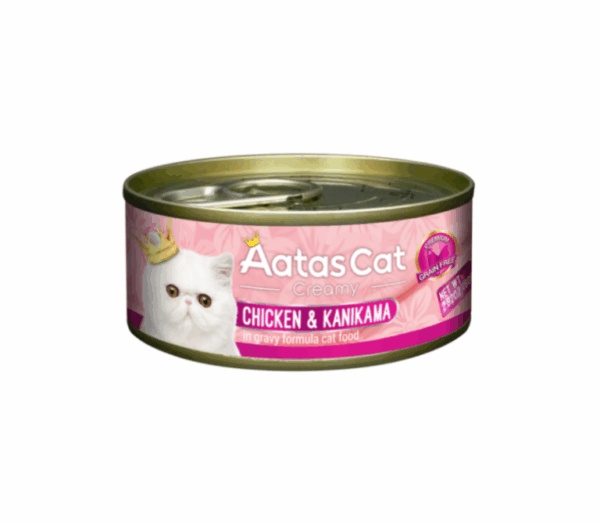 Aatas Cat Creamy konservas katėms Chicken & Kanikama 80 g - Image 1