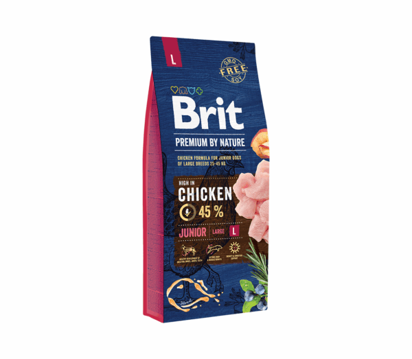 Brit Premium By Nature Junior L sausas maistas šunims 3 kg - Image 1