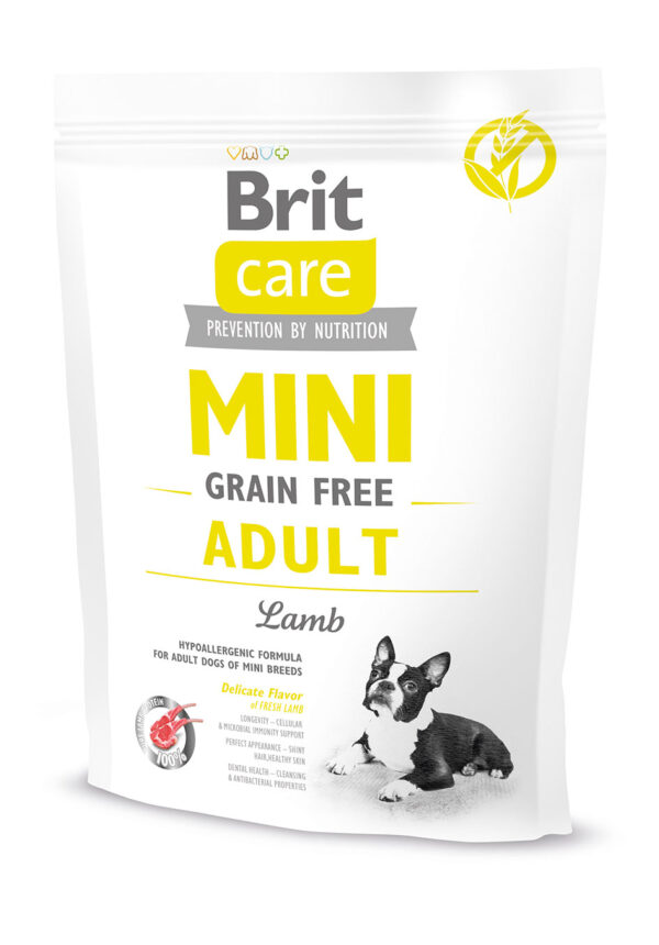 Brit Care Mini Adult Lamb sausas maistas mažų veislių šunims su ėriena 400 g - Image 1