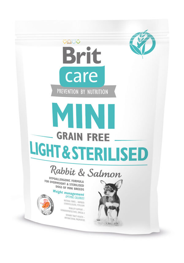 Brit Care Mini Light & Sterilised sausas maistas mažų veislių šunims 400 g - Image 1