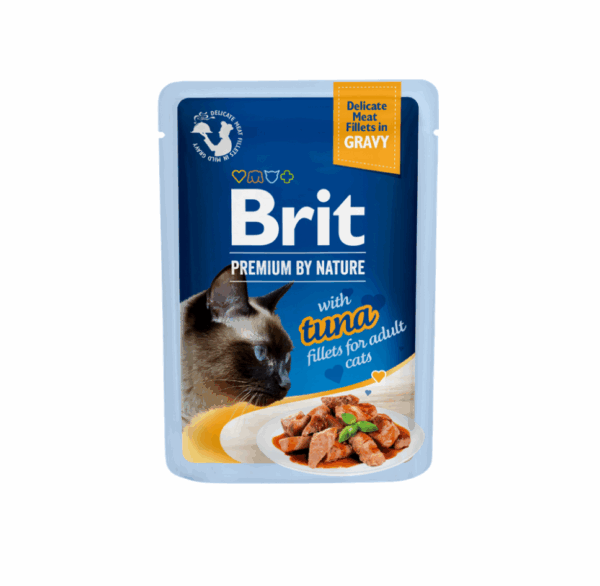 Brit Premium Cat Delicate konservai katėms maiš. Tuna in Gravy 85 g - Image 1