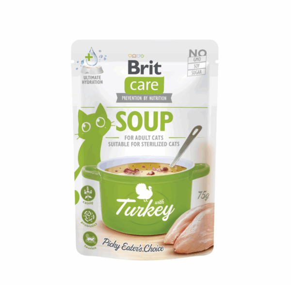 Brit Care Cat Soup Turkey sriuba su kalakutiena katėms 75g - Image 1