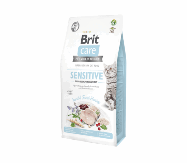 Brit Care Cat GF Insect & Fresh Herring sausas maistas katėms 7 kg - Image 1