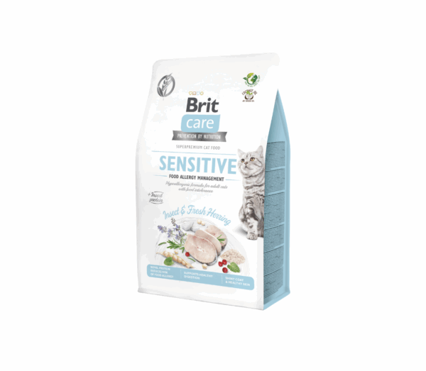 Brit Care Cat GF Insect & Fresh Herring sausas maistas katėms 0,4 kg - Image 1