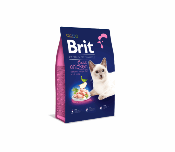 Brit Premium by Nature Cat Adult Chicken sausas maistas katėms 1,5 kg - Image 1