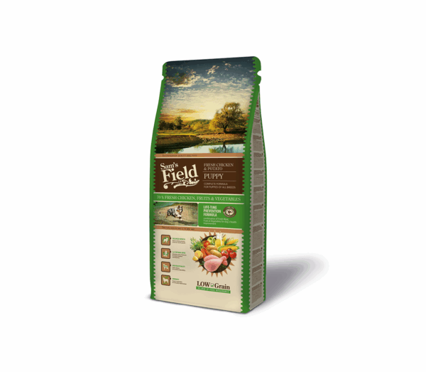 Sam's Field Puppy Chicken sausas maistas šuniukams su vištiena 13 kg - Image 1