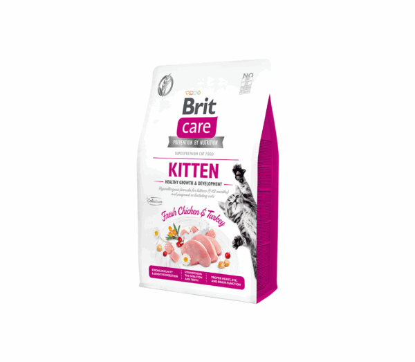 Brit Care Cat GF Kitten Healthy Growth & Development sausas maistas katėms 2 kg - Image 1