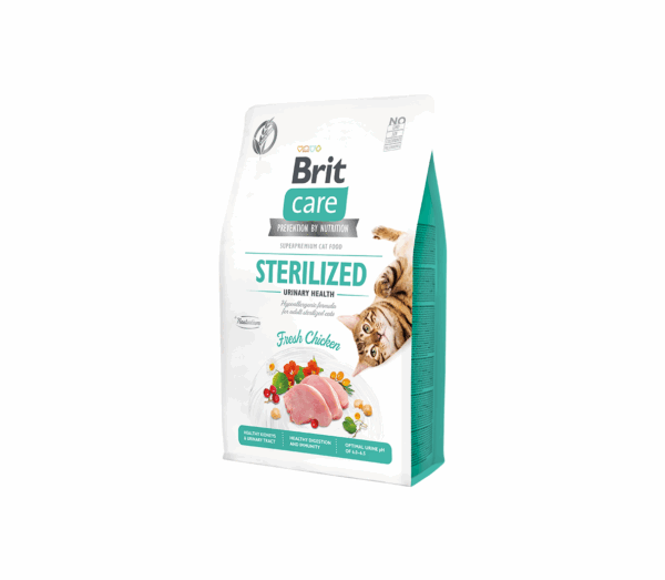 Brit Care Cat GF Sterilized Urinary Health sausas maistas katėms 7 kg - Image 1