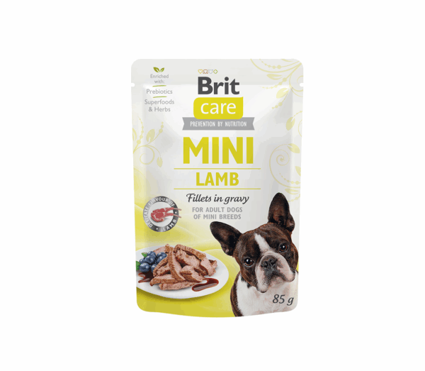 Brit Care Mini konservai šunims maiš. Lamb fillets in gravy 85 g - Image 1