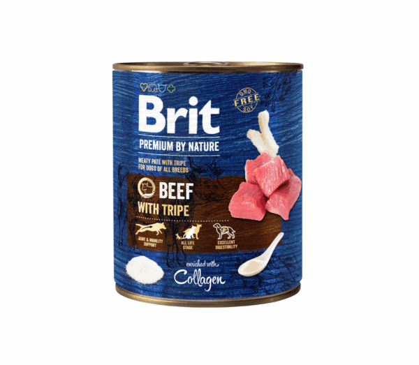 Brit Premium by Nature konservai šunims Beef with Tripes 800 g - Image 1