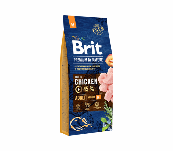 Brit Premium By Nature Adult M sausas maistas šunims 15 kg - Image 1