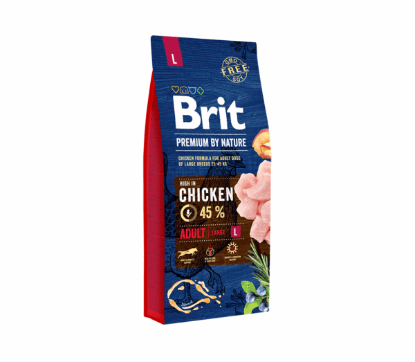 Brit Premium By Nature Adult L sausas maistas šunims 15kg - Image 1