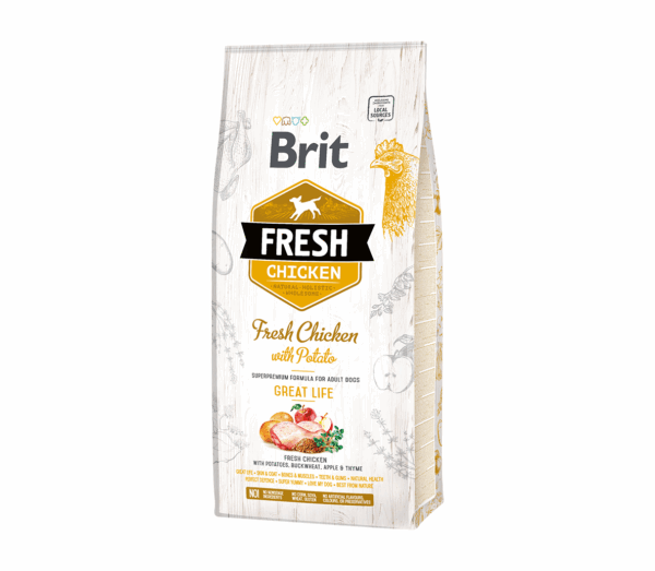 Brit Fresh Chicken with Potato Adult sausas maistas šunims 12 kg - Image 1
