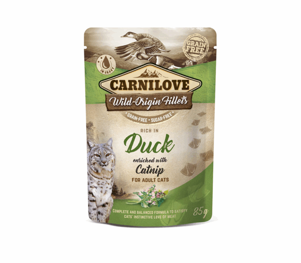 Carnilove konservai katėms maiš. Duck Catnip 85 g - Image 1