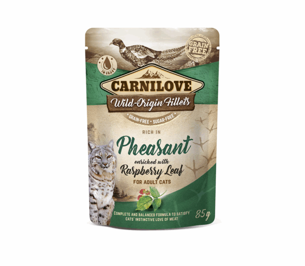 Carnilove konservai katėms maiš. Pheasant Raspberry Leaves 85 g - Image 1