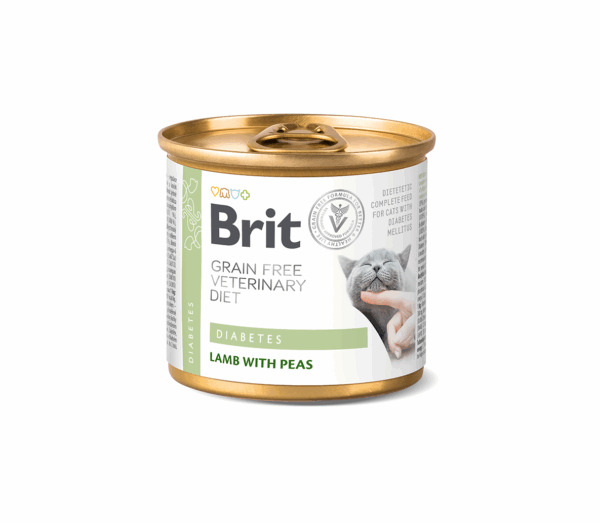 Brit GF Veterinary Diets konservai katėms Diabetes 200 g - Image 1