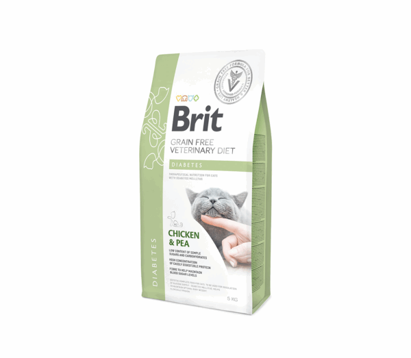 Brit GF Veterinary Diets Cat Diabetes sausas maistas katėms 2 kg - Image 1
