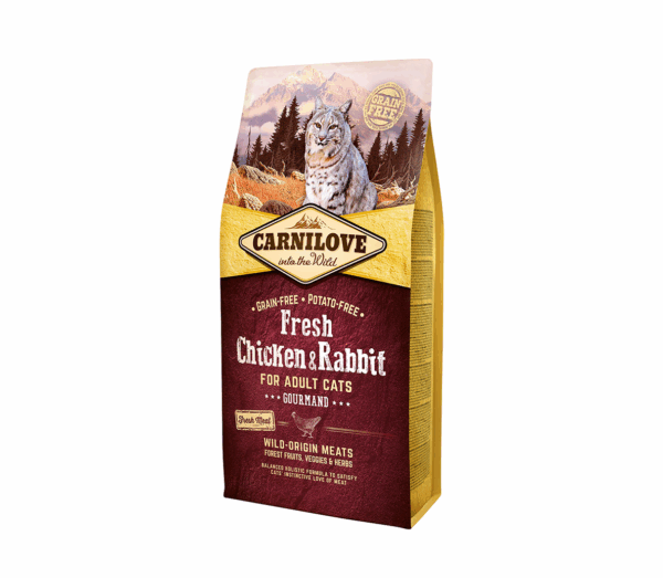 Carnilove Fresh Chicken & Rabbit Gourmand for Adult sausas maistas katėms 2 kg - Image 1