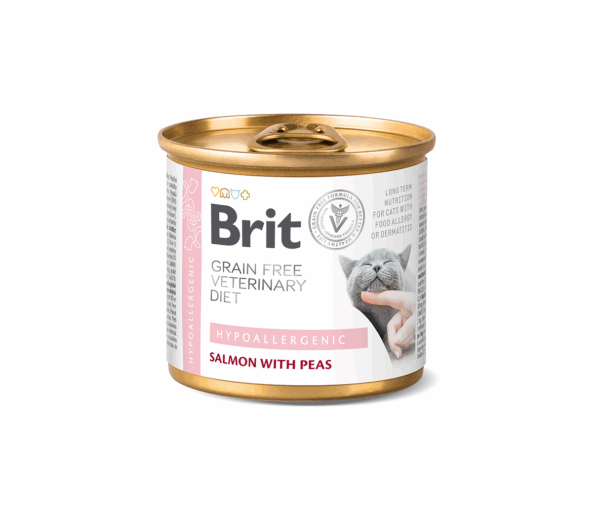 Brit GF Veterinary Diets konservai katėms Hypoallergenic 200 g - Image 1
