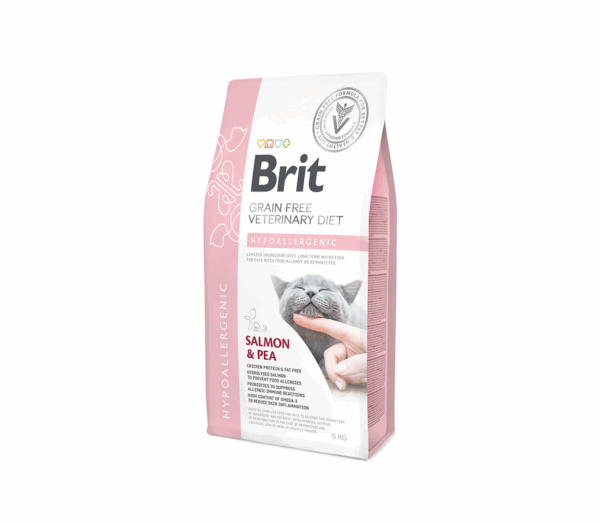 Brit GF Veterinary Diets Cat Hypoallergenic sausas maistas katėms 5kg - Image 1