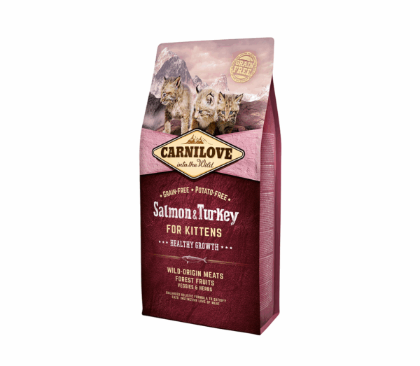 Carnilove Salmon & Turkey for Kittens sausas maistas katėms 2 kg - Image 1