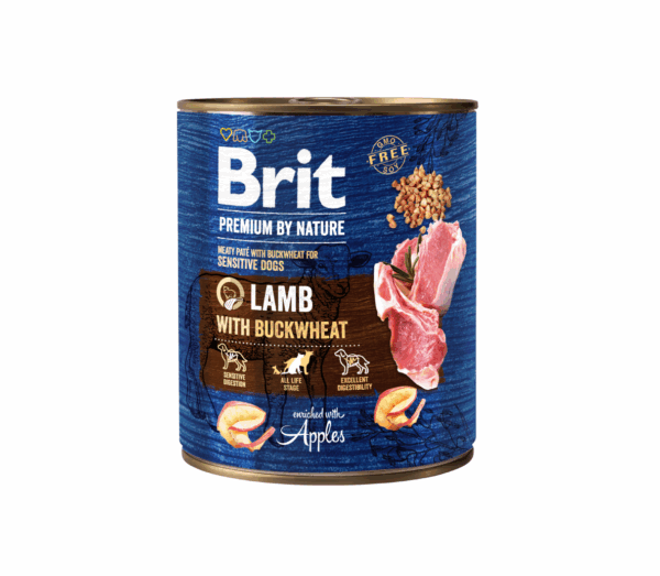 Brit Premium by Nature konservai šunims Lamb with Buckwheat 400 g - Image 1