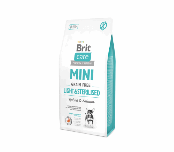 Brit Care Mini Light & Sterilised sausas maistas mažų veislių šunims 2 kg - Image 1