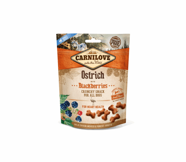 Carnilove Dog skanėstas Ostrich with Blackberries with fresh meat 200 g - Image 1
