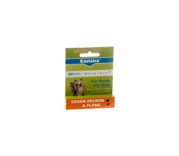 Canina Petvital Novermin lašai šunims iki 15kg 2ml - Image 1