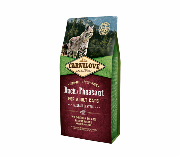 Carnilove Duck & Pheasant Adult Cat Hairball Control sausas maistas katėms 6 kg - Image 1