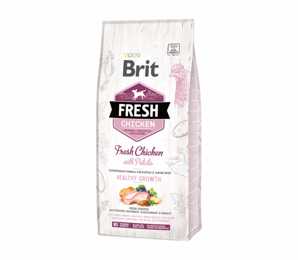 Brit Fresh Chicken with Potato Puppy sausas maistas šunims 12 kg - Image 1