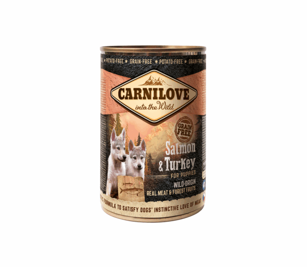 Carnilove konservai šunims Wild Meat Salmon & Turkey for Puppies 400 g - Image 1