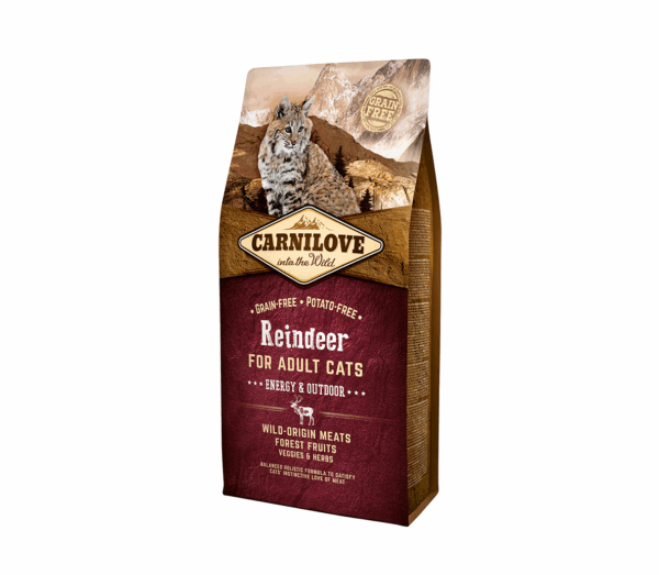 Carnilove Reindeer Adult Cat Energy & Outdoor sausas maistas katėms 0,4 kg - Image 1