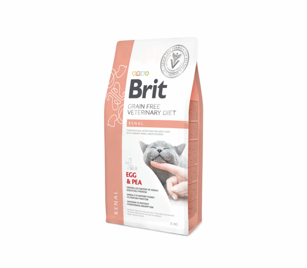 Brit GF Veterinary Diets Cat Renal sausas maistas katėms 5 kg - Image 1