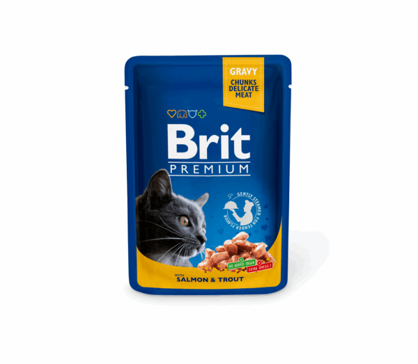 Brit Premium konservai katėms maiš. Salmon & Trout 100 g - Image 1