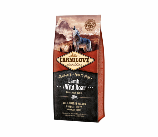 Carnilove Lamb & Wild Boar for Adult sausas maistas šunims 1,5 kg - Image 1