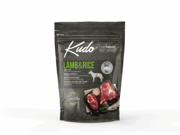 Kudo Lamb & Rice Medium Maxi Adult sausas maistas suaugusiems šunims 3 kg - Image 1