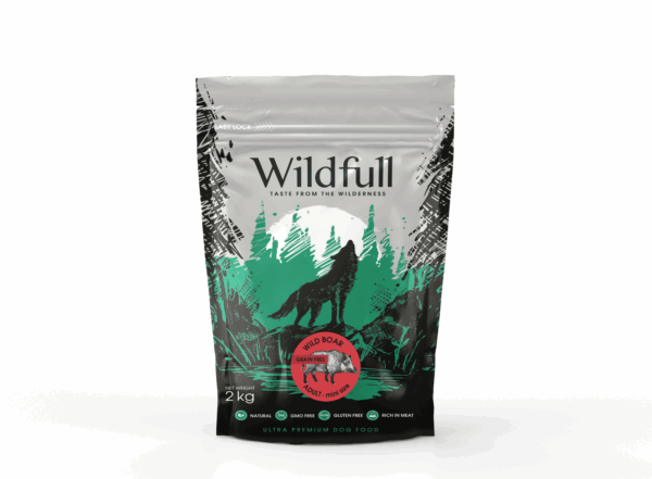 Wildfull Dog Wildboar Mini sausas maistas šunims 2 kg - Image 1