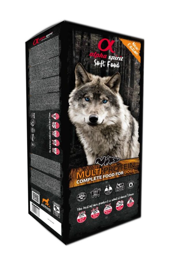 ALPHA SPIRIT MULTIPROTEIN drėgnas multi pašaras šunims 9kg - Image 1
