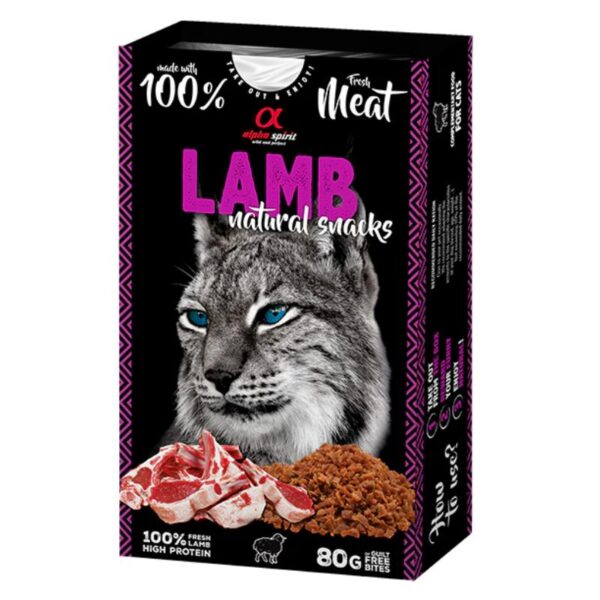 ALPHA SPIRIT NATURAL CAT skanėstai katėms su ėriena 80g (6) - Image 1