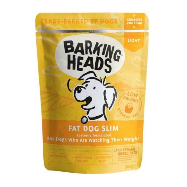 BARKING HEADS Wet Fat Dog Slim lieknėjantiems 300g Pouch - Image 1