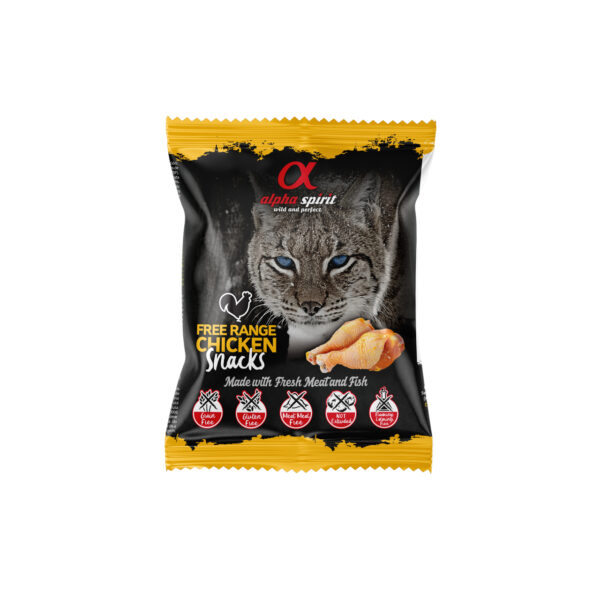 ALPHA SPIRIT SNACKS CAT skanukai katėms su vištiena 50g - Image 1